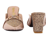 Beige Chain Pointed Heel