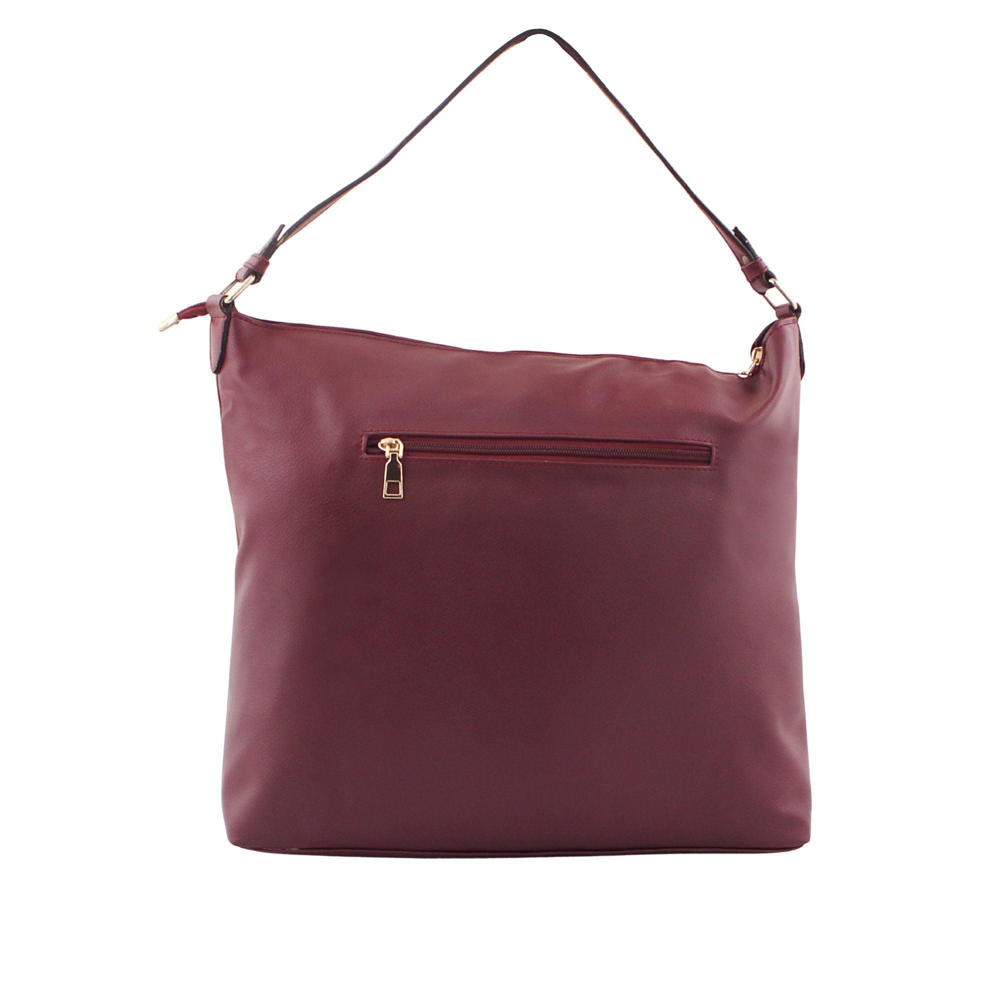 Deep Maroon Slouchy Shoulder Bag