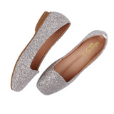 Silver Shimmer Ballerina Flat