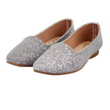 Silver Shimmer Ballerina Flat
