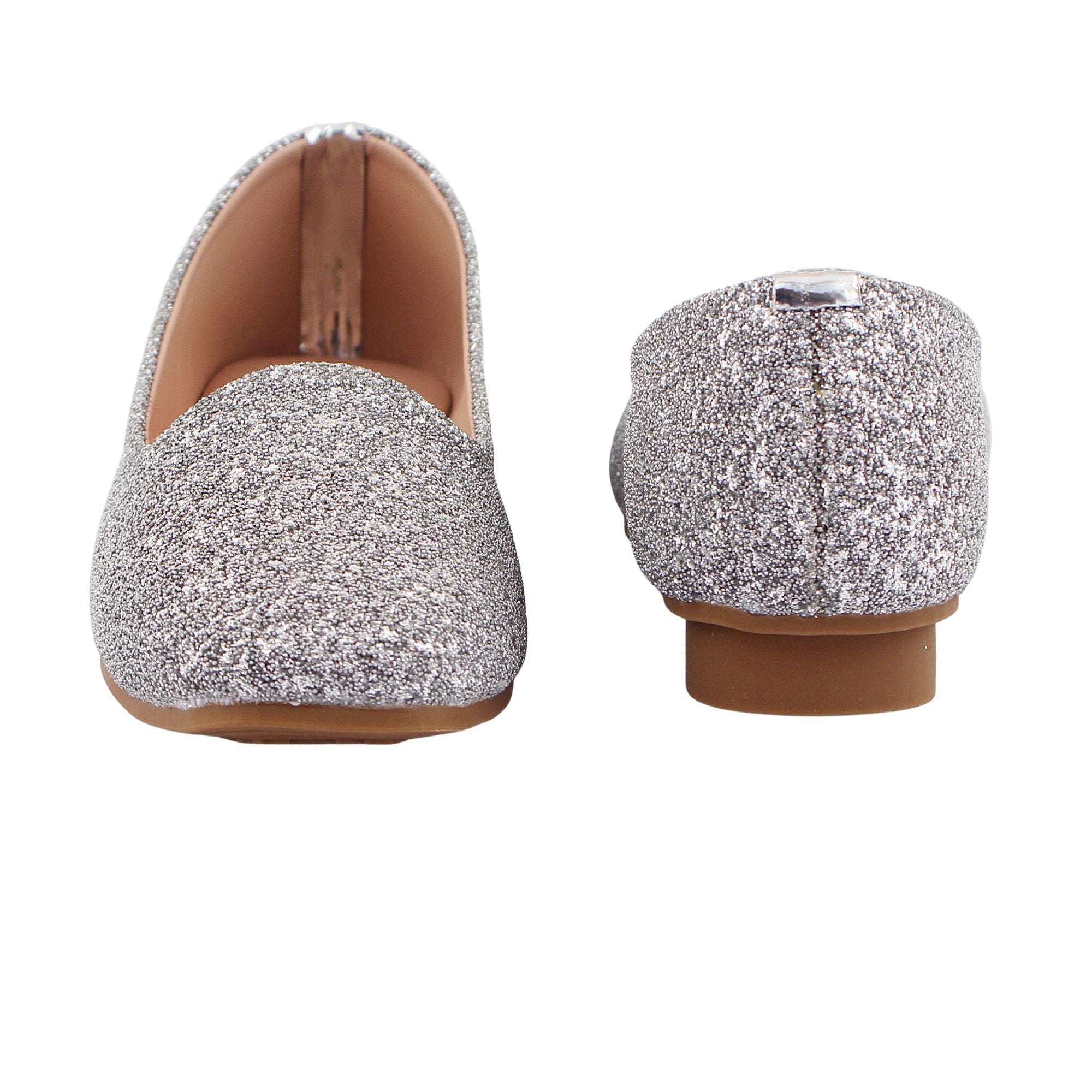 Silver Shimmer Ballerina Flat