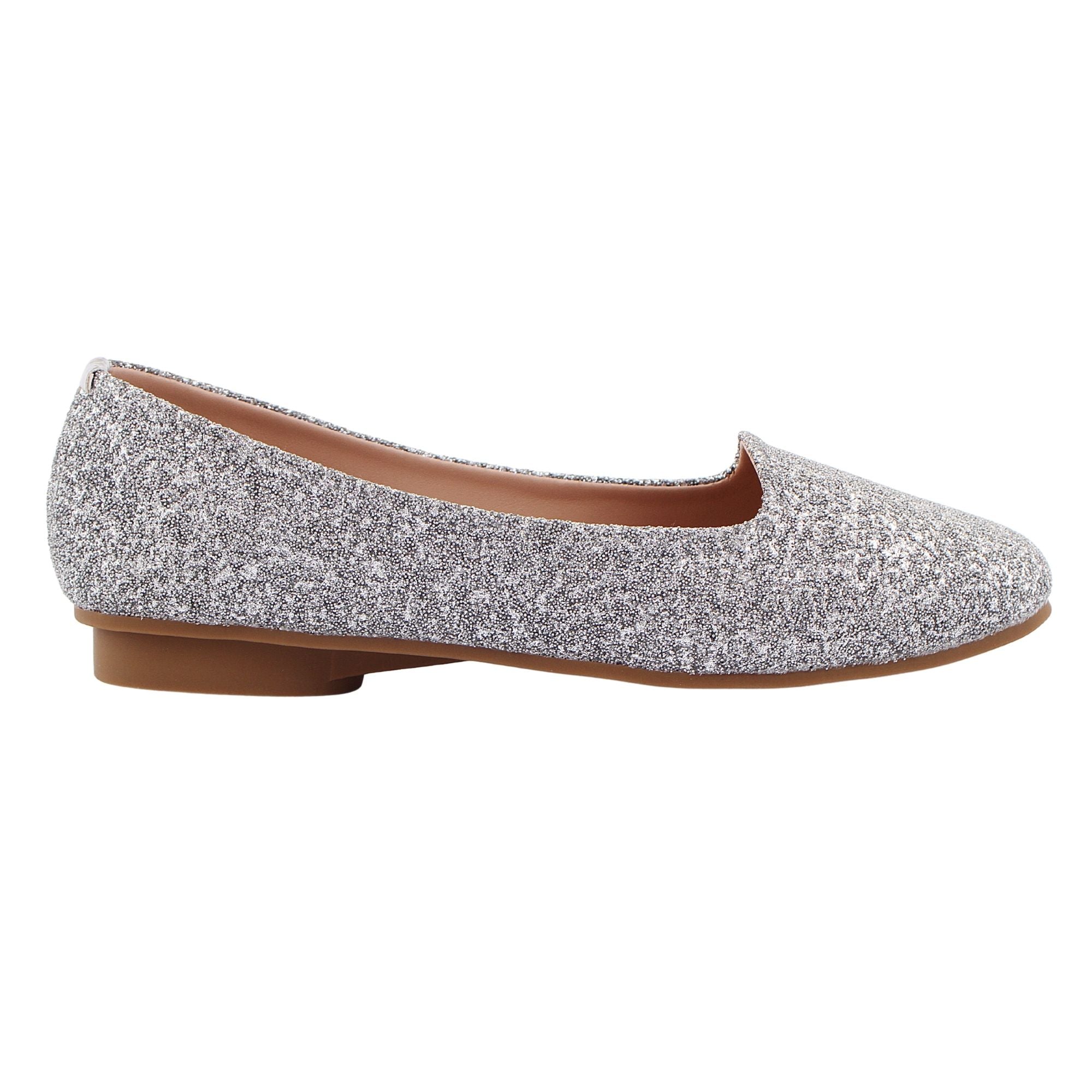 Silver Shimmer Ballerina Flat