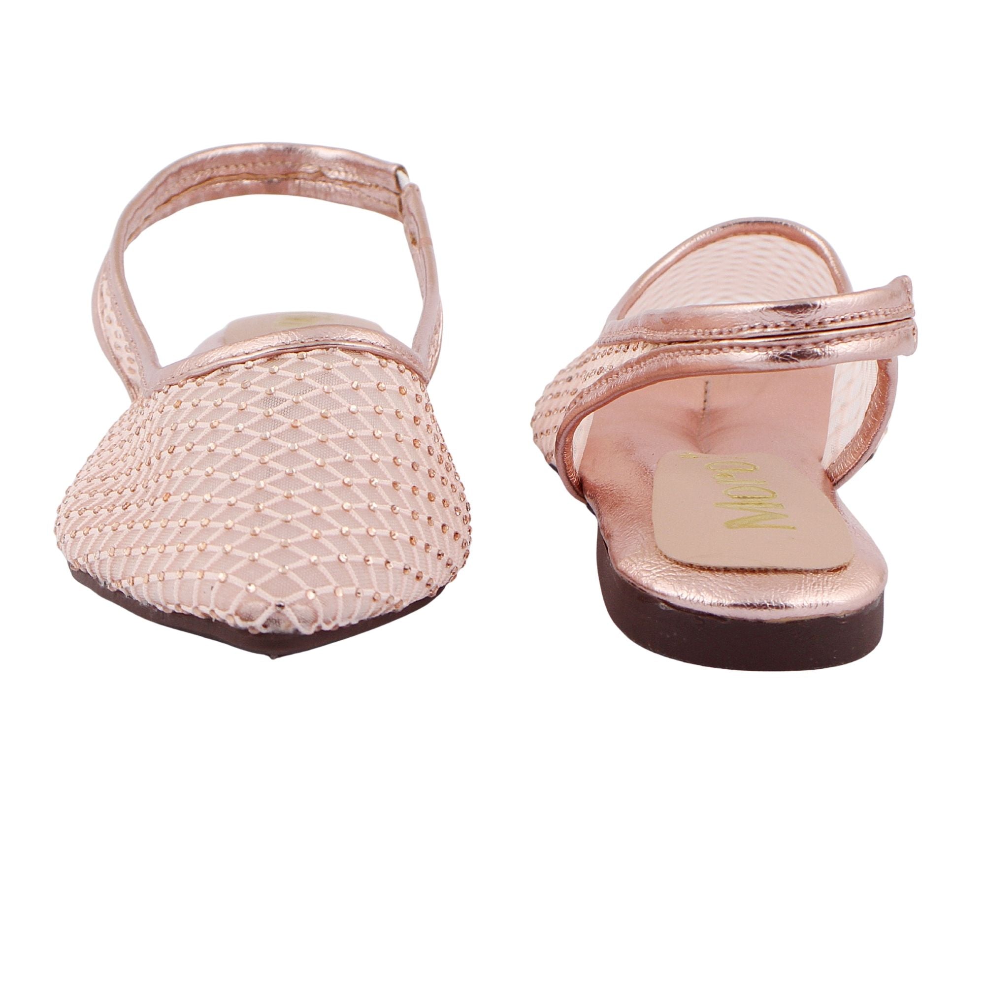 Pink Mesh Pointed Slingback Flat