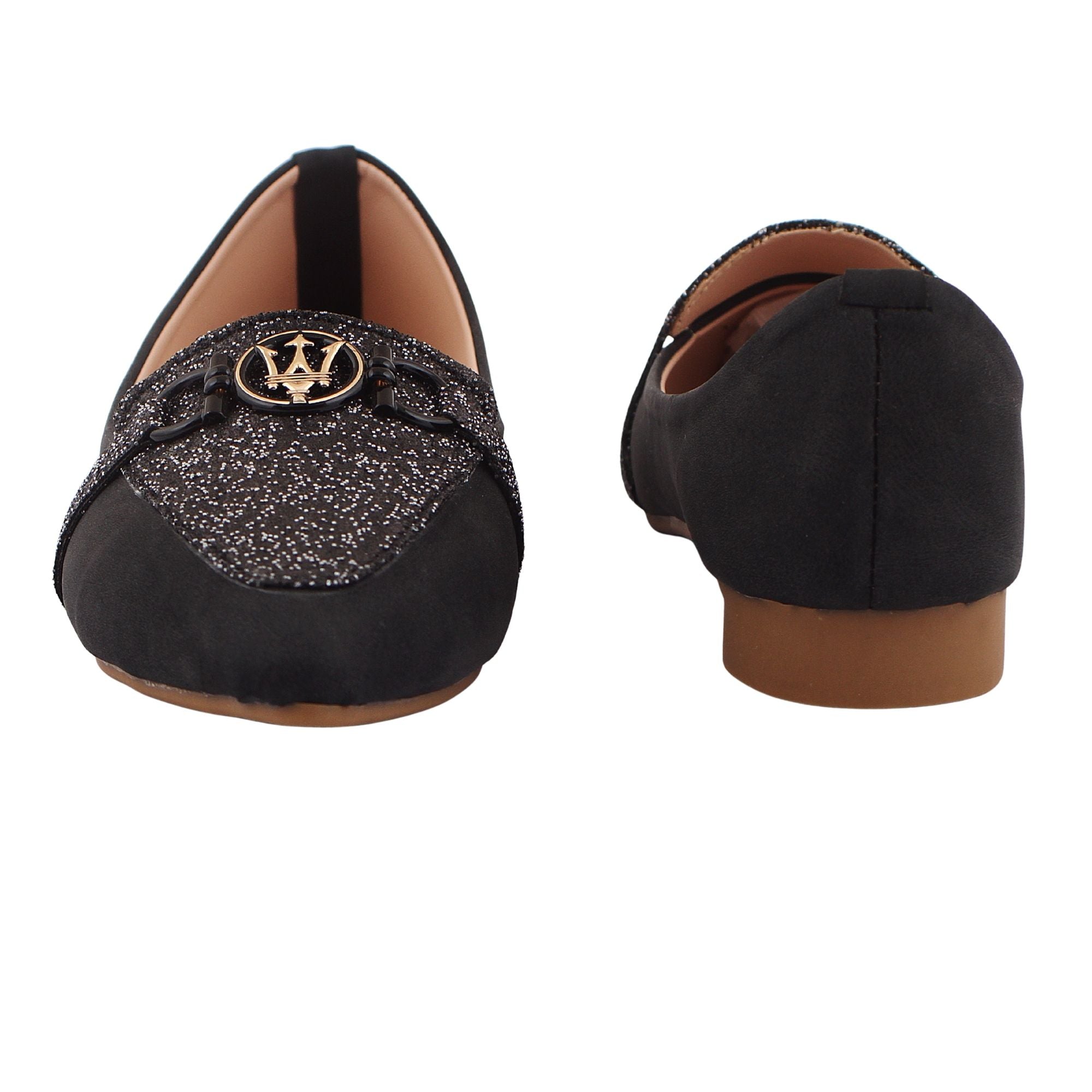 Black Textured Crest Pump