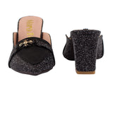 Black Chain Pointed Heel