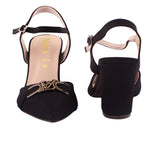 Black Suede Slingback Heel