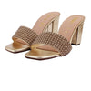 Rose Gold Mesh Strap Heel