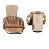 Rose Gold Mesh Strap Heel
