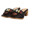 Black Multi-Stone Accent Heel