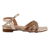 Metallic Gold Strappy Flat Sandal