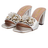Silver Crystal Brooch Heel