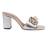 Silver Crystal Brooch Heel