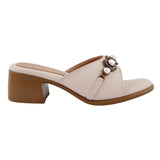 Off-White Pearl Embellished Heel