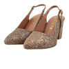 Gold Textured Slingback Heel