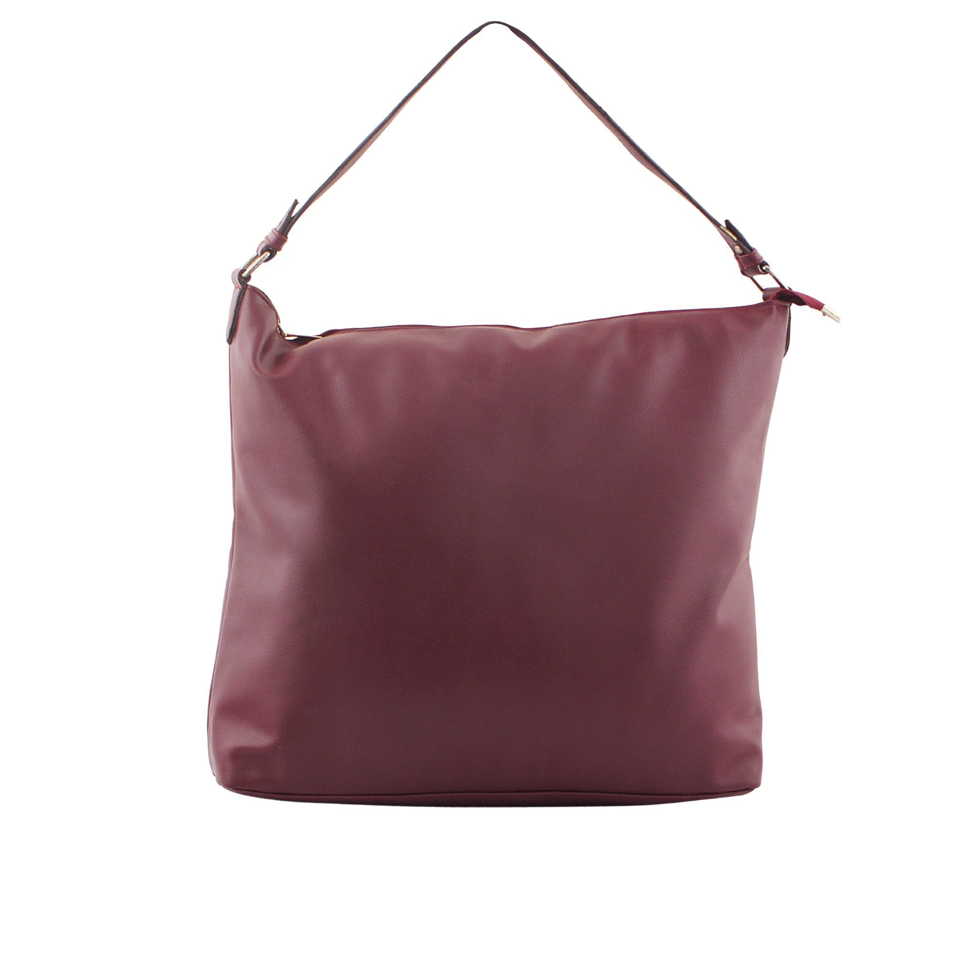 Deep Maroon Slouchy Shoulder Bag