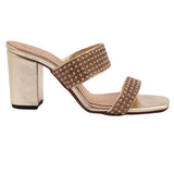 Rose Gold Double Rhinestone Strap Heel