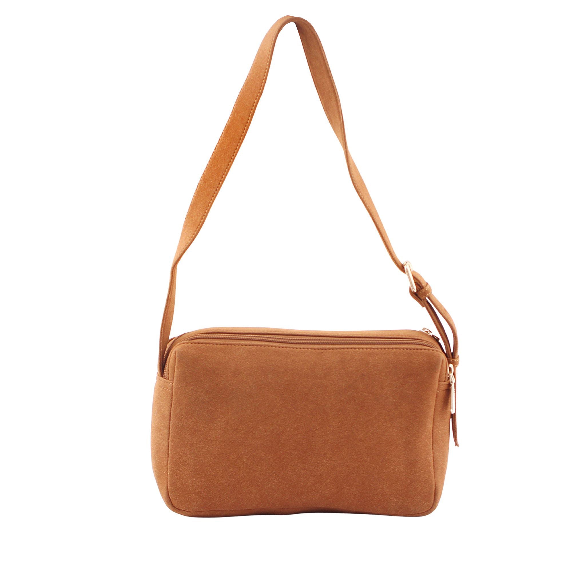Tan Minimalist Crossbody Camera Bag