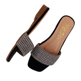 Gold Floral Embellished Kolhapuri Flat