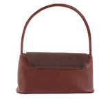 Brown Dual-Tone Lock Shoulder Bag
