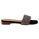 Gold Floral Embellished Kolhapuri Flat