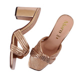 Rhinestone Strap Heel