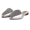 Silver Rhinestone Pointed Flat
