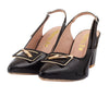 Black Patent Buckle Heel