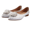 Silver Embellished Pointed Flat PM1001