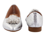Silver Embellished Pointed Flat PM1001