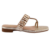 Gold Studded Toe-Ring Flat