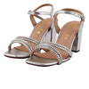 Silver Double Strap Heel