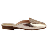 Golden Rhinestone Pointed Flat