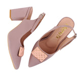 Pink Quilted Slingback Heel