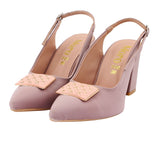 Pink Quilted Slingback Heel