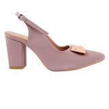 Pink Quilted Slingback Heel