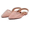 Peach Mesh Pointed Slingback Flat