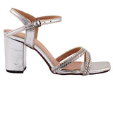 Silver Double Strap Heel