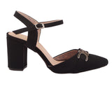 Black Suede Slingback Heel