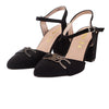 Black Suede Slingback Heel